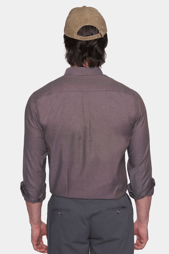 Premium Cotton Dress Shirt (coffee) Bright Moons