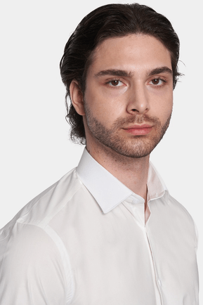 Premium Cotton Dress Shirt (Pure White) Bright Moons