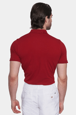 The Mercerized Cotton Polo (Cardinal Red) Bright Moons