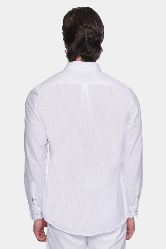 The Luxury Linen Shirt (Pure White) Bright Moons