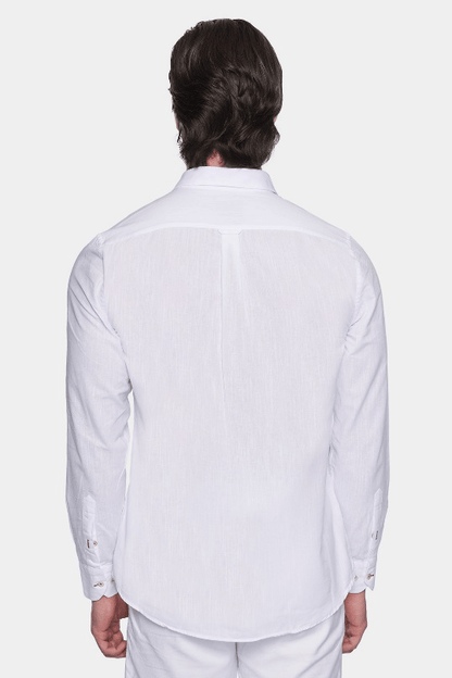 The Luxury Linen Shirt (Pure White) Bright Moons