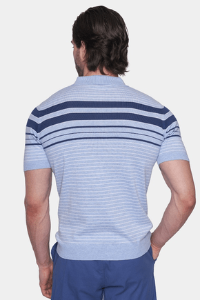 The Mercerized Cotton  Polo (Athletic Blue) Bright Moons