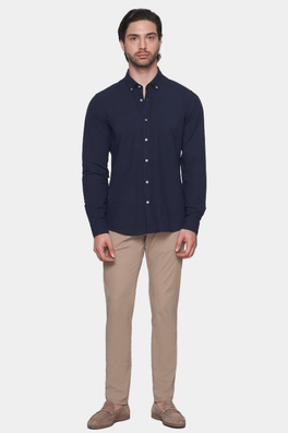 The Luxury Linen Shirt (Classic Navy) Bright Moons
