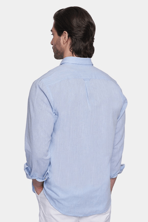 The Luxury Linen Shirt (Sky Blue) Bright Moons