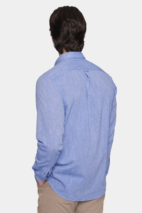 The Luxury Linen Shirt (Periwinkle) Bright Moons