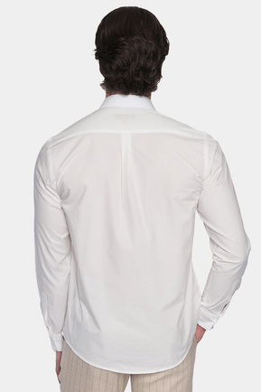 Premium Cotton Dress Shirt (Pure White) Bright Moons