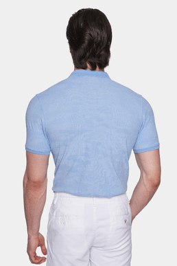 The Mercerized Cotton Polo (Summer Sky Blue) Bright Moons