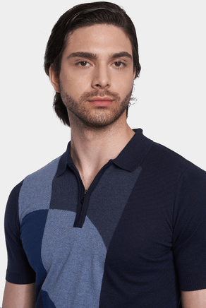 The MerceriZed Cotton Polo (Navy) Bright Moons