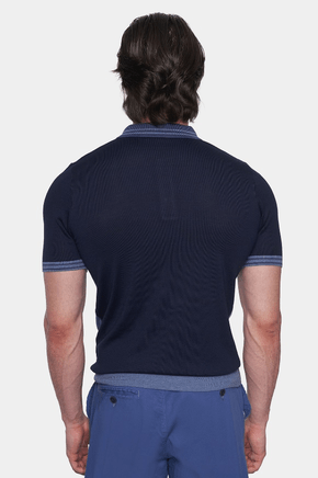 The Mercerized Cotton Polo (Marine Blue) Bright Moons