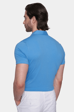 The Mercerized Cotton Polo (Blue) Bright Moons