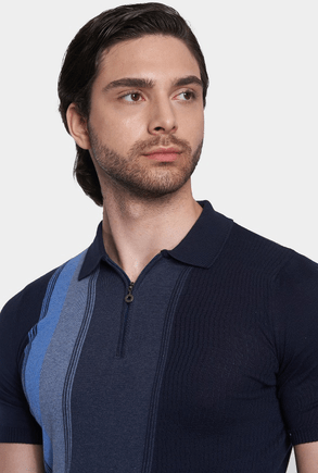 The Mercerized Cotton Polo (Marine Ocean) Bright Moons