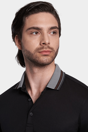 The Mercerized Cotton Polo (Crown Black) Bright Moons