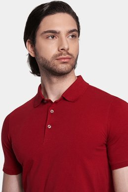 The Mercerized Cotton Polo (Cardinal Red) Bright Moons