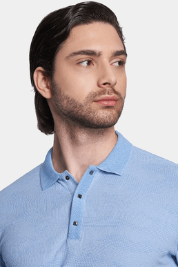 The Mercerized Cotton Polo (Summer Sky Blue) Bright Moons