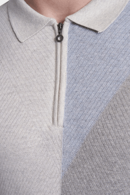 The Mercerized Cotton Polo (Blued Gray) Bright Moons