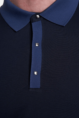 The Mercerized Cotton Polo (Admiral Blue) Bright Moons