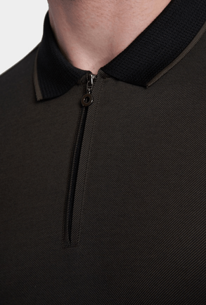 The Mercerized Cotton Polo (Charcoal) Bright Moons