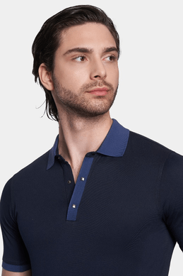 The Mercerized Cotton Polo (Admiral Blue) Bright Moons