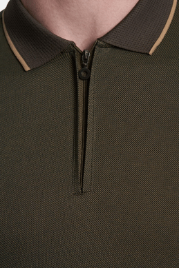 The Mercerized Cotton Polo (Olive) Bright Moons