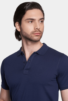 The Mercerized Cotton Polo (Deep Sea) Bright Moons