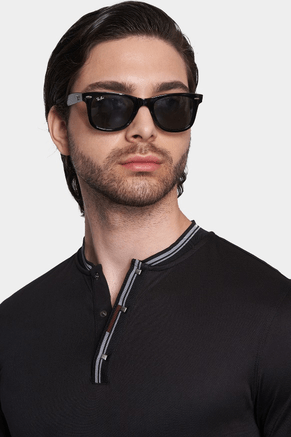 The Mercerized Cotton Polo (Race Black) Bright Moons