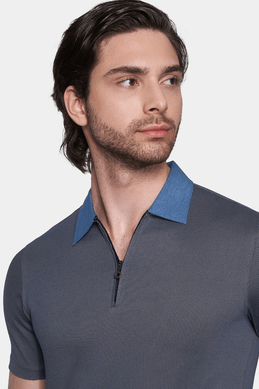 The Mercerized Polo (Nautical Blue) Bright Moons