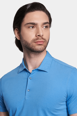 The Mercerized Cotton Polo (Blue) Bright Moons