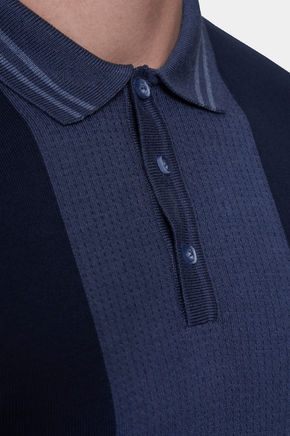 The Mercerized Cotton Polo (Marine Blue) Bright Moons