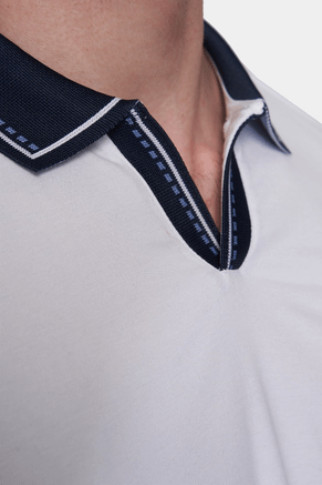 The Mercerized Cotton Open Polo (Monaco White) Bright Moons