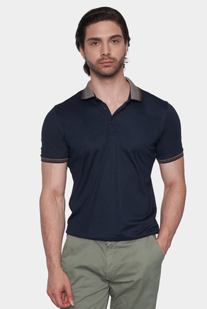 The Mercerized Cotton Polo (Navy Olive) Bright Moons