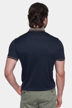 The Mercerized Cotton Polo (Navy Olive) Bright Moons