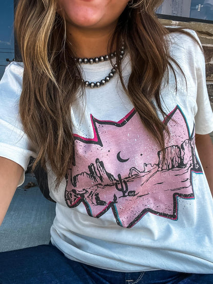 Pink Desert Graphic Tee Wild Junkie