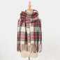 Plaid Fringe Scarf Faux Wool Warm Winter Fashion Accessory (MAC332) Mariam's Collection