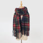 Plaid Fringe Scarf Faux Wool Warm Winter Fashion Accessory (MAC332) Mariam's Collection