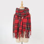 Plaid Fringe Scarf Faux Wool Warm Winter Fashion Accessory (MAC332) Mariam's Collection