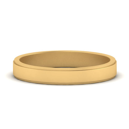 Simple Flat Wedding Band 4MM Fascinating Diamonds