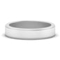 Simple Flat Wedding Band 4MM Fascinating Diamonds