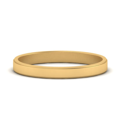 Simple Flat Wedding Band 4MM Fascinating Diamonds
