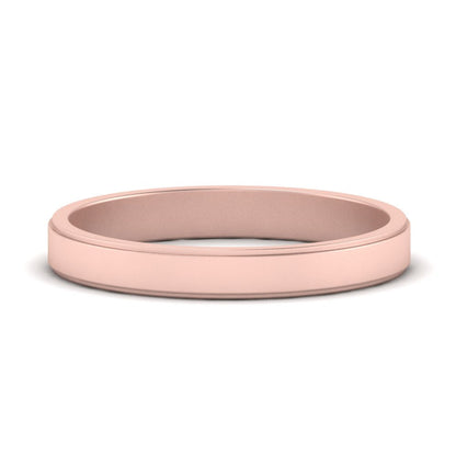 Simple Flat Wedding Band 4MM Fascinating Diamonds