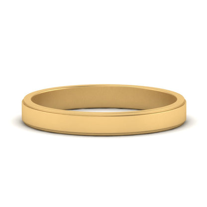 Simple Flat Wedding Band 4MM Fascinating Diamonds