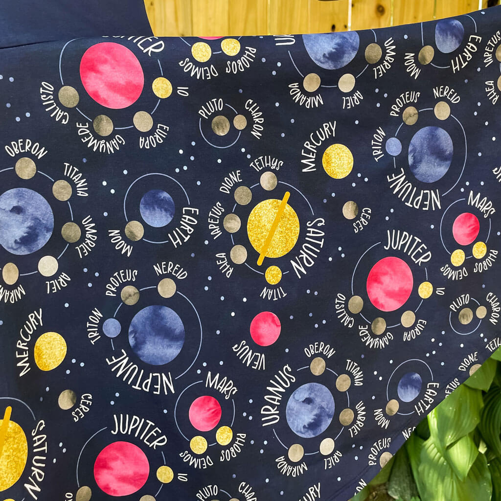 "Night Lights" Planets and Moons Super Twirler Dress with Pockets Princess Awesome & Boy Wonder