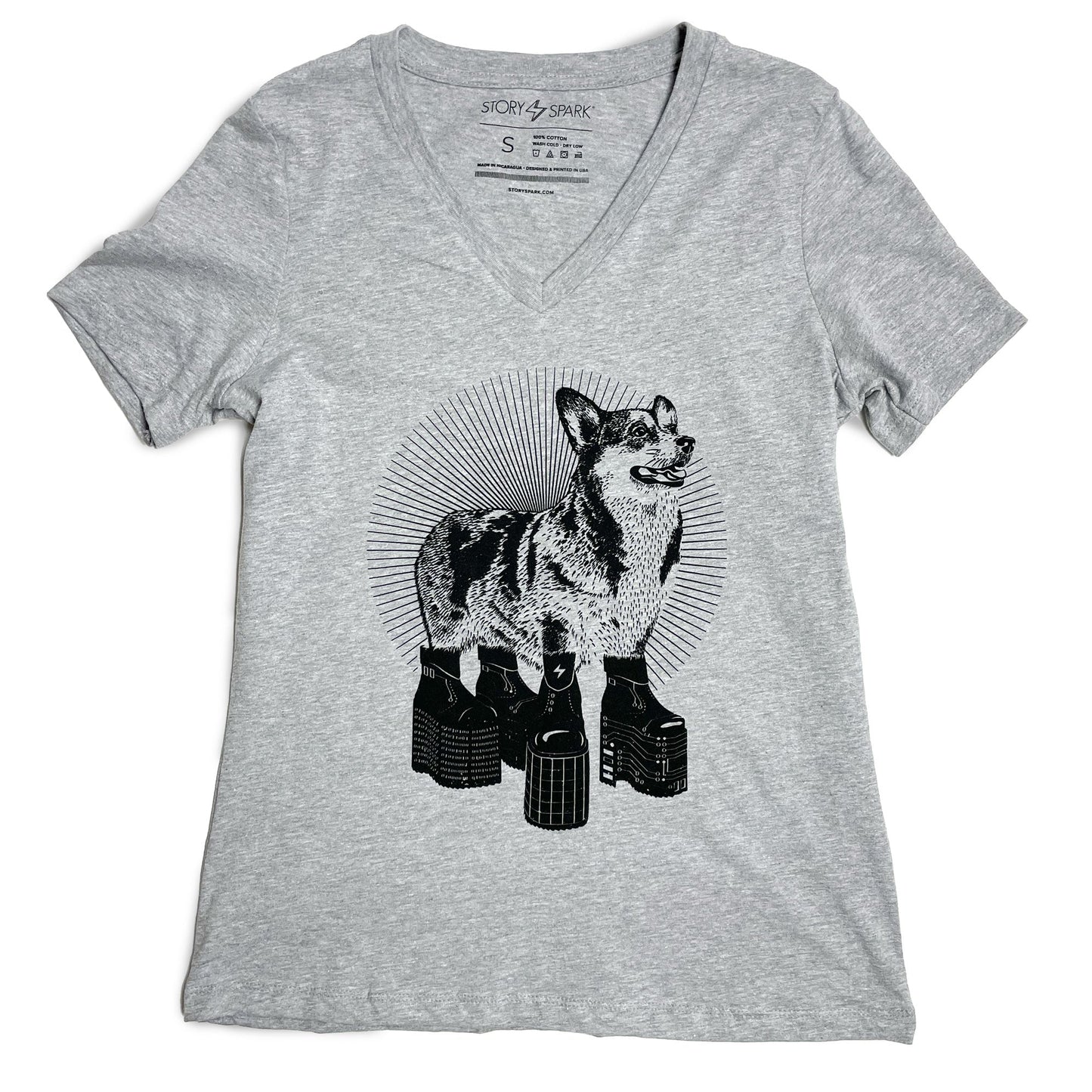 Platform Corgi Womens T-shirt STORY SPARK