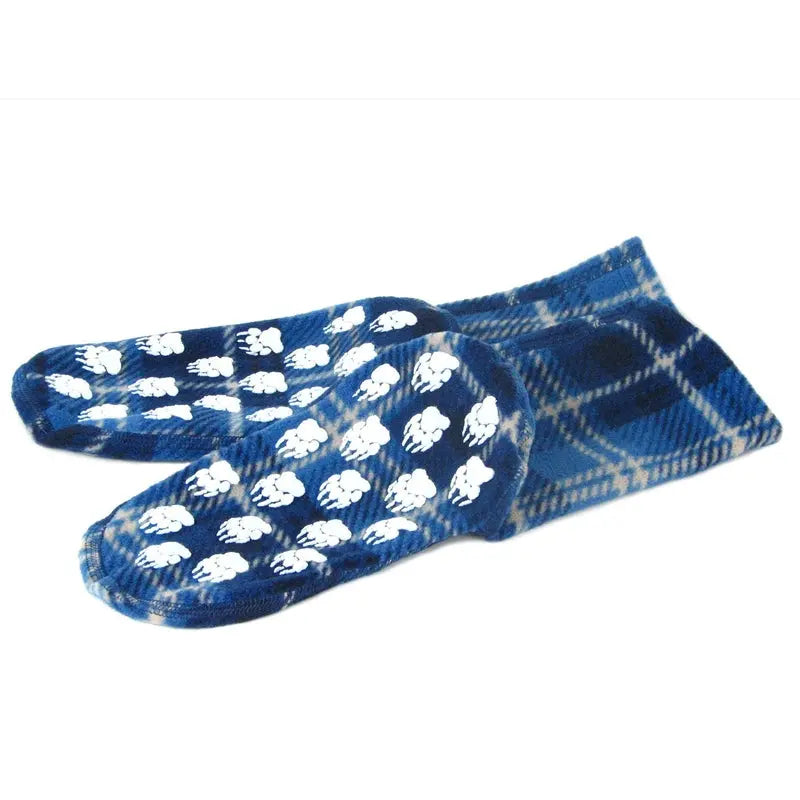 Polar Feet Fleece Socks - Blue Flannel Polar Feet® LLC