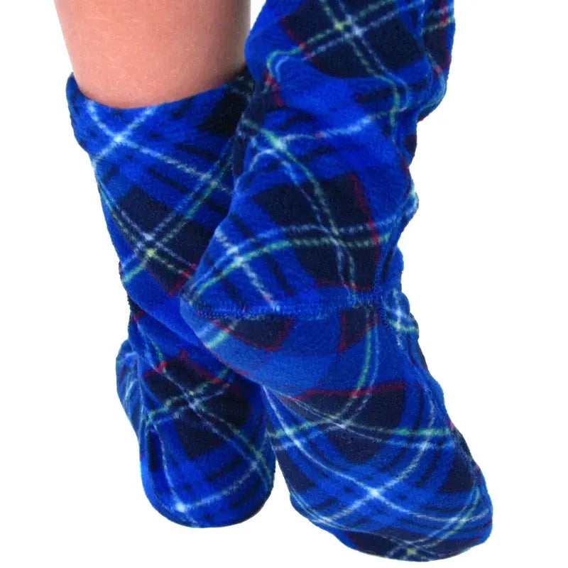 Polar Feet Fleece Socks - Blue Argyle Polar Feet® LLC