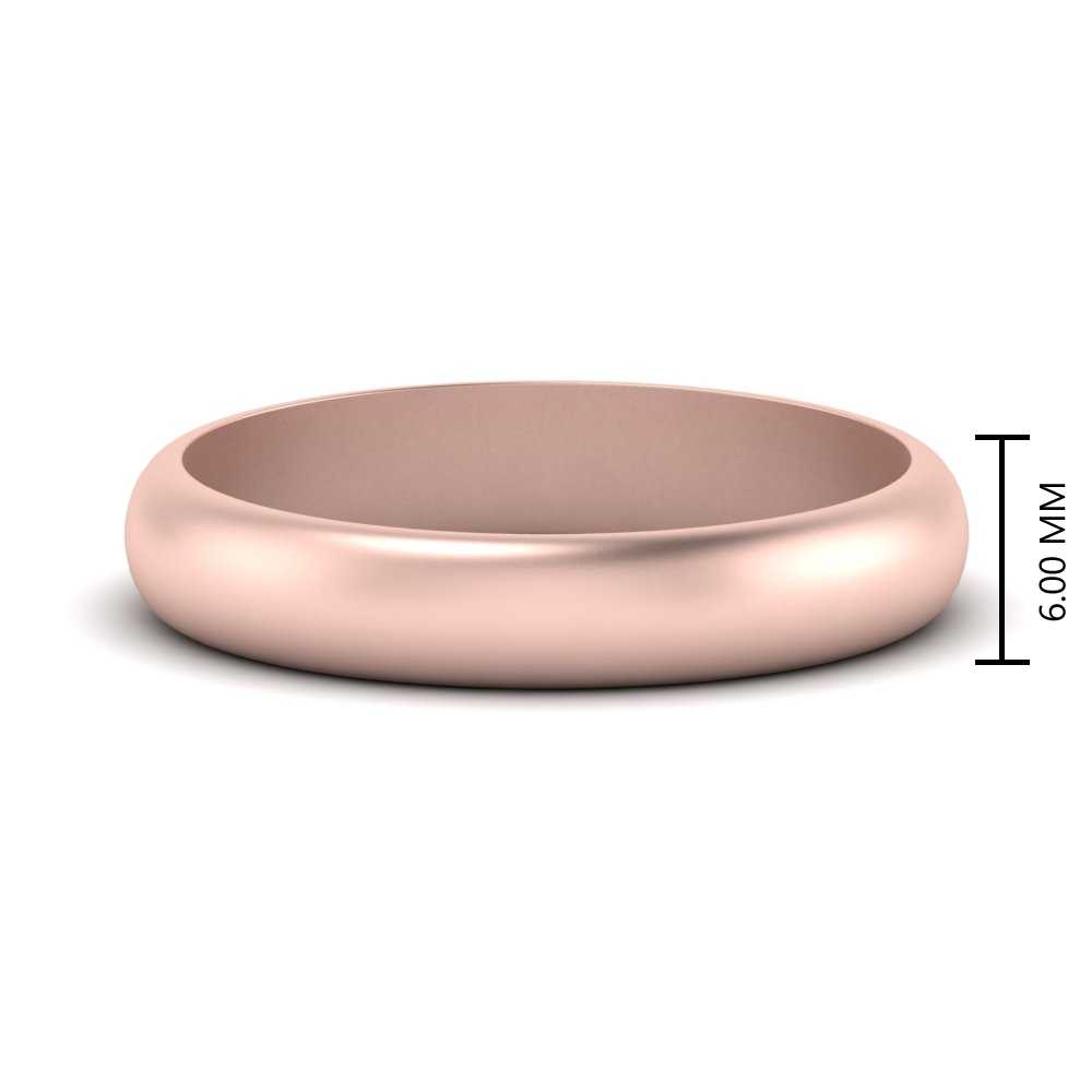 Low Dome 6mm Men Wedding Band Fascinating Diamonds
