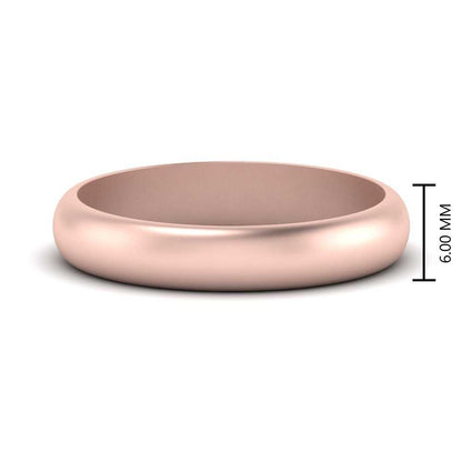 Low Dome 6mm Men Wedding Band Fascinating Diamonds
