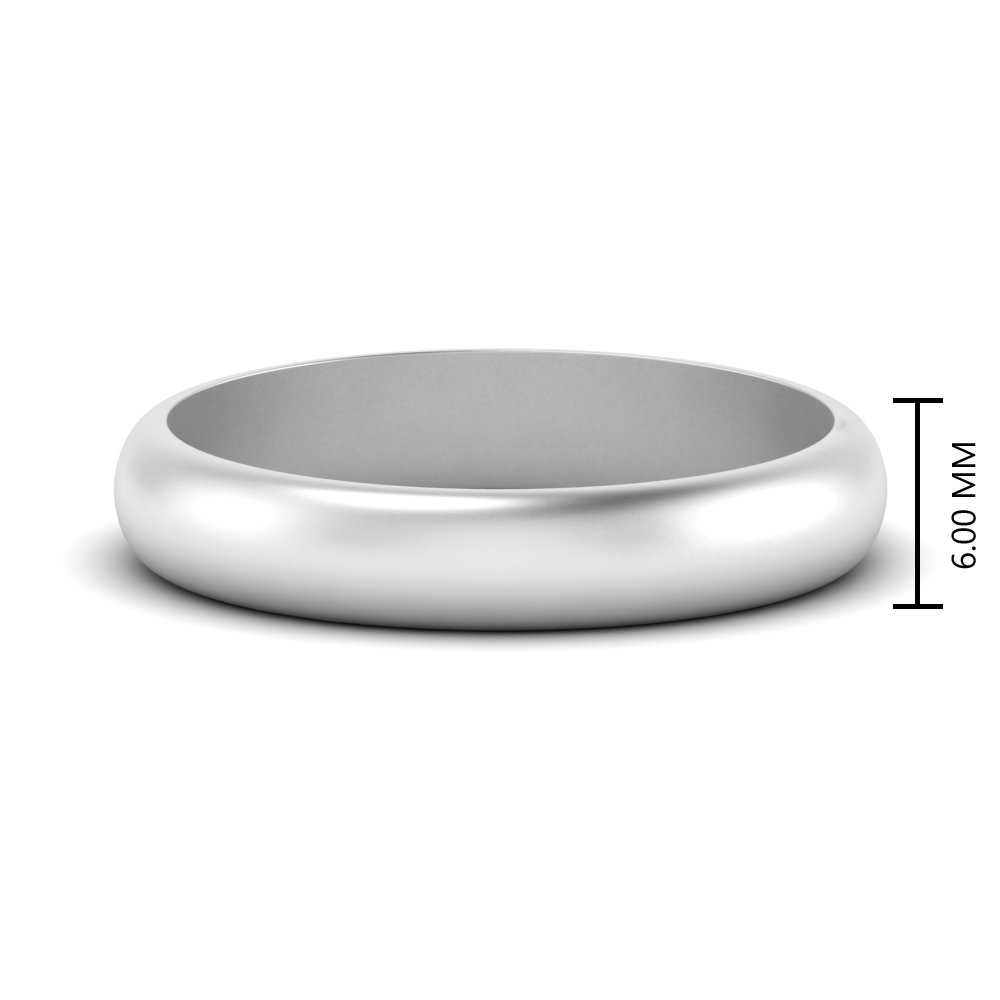 Low Dome 6mm Men Wedding Band Fascinating Diamonds