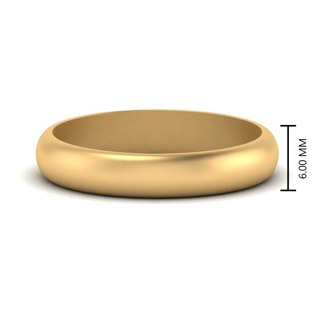 Low Dome 6mm Men Wedding Band Fascinating Diamonds