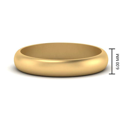 Low Dome 6mm Men Wedding Band Fascinating Diamonds
