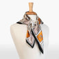 Pony Club - Stylized Equestrian Scarf Charcoal & Amber with Black Border Urban-Equestrian